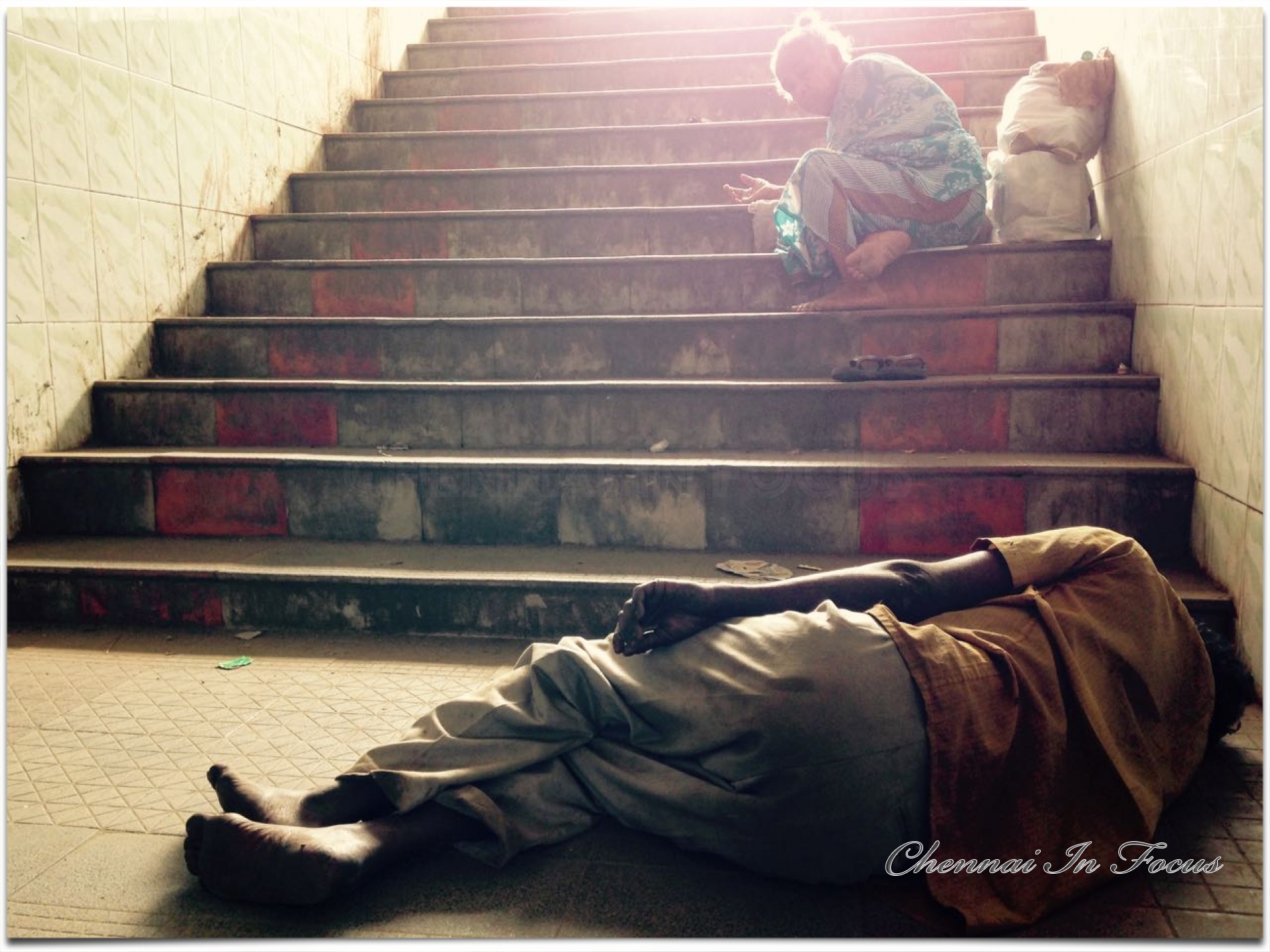 Homeless, subway life