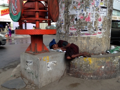 Sleeping people